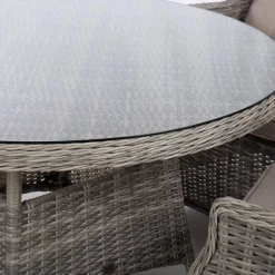 Puutarhakalustesetti Home4You TRENTO pöytä ja 4 tuolia, harmaa