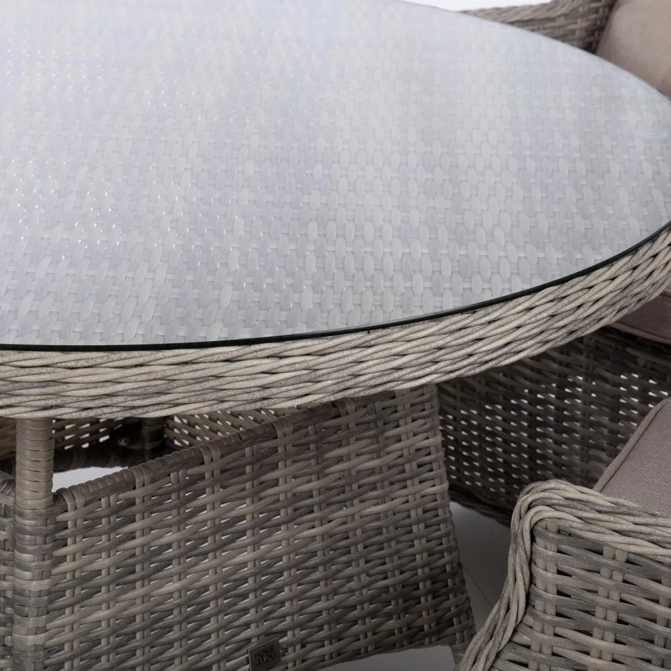 Puutarhakalustesetti Home4You TRENTO pöytä ja 4 tuolia, harmaa