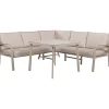 Puutarhakalustesetti Home4You UPLAND pöytä ja kulmasohva, beige