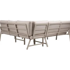 Puutarhakalustesetti Home4You UPLAND pöytä ja kulmasohva, beige
