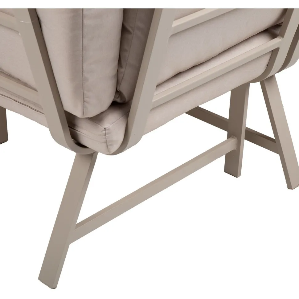 Puutarhakalustesetti Home4You UPLAND pöytä ja kulmasohva, beige