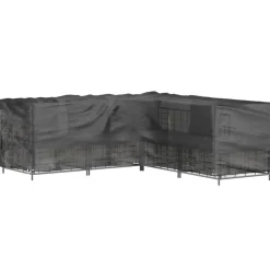 Puutarhakalustesuoja L-muoto 12 purjerengasta 185x185x70 cm