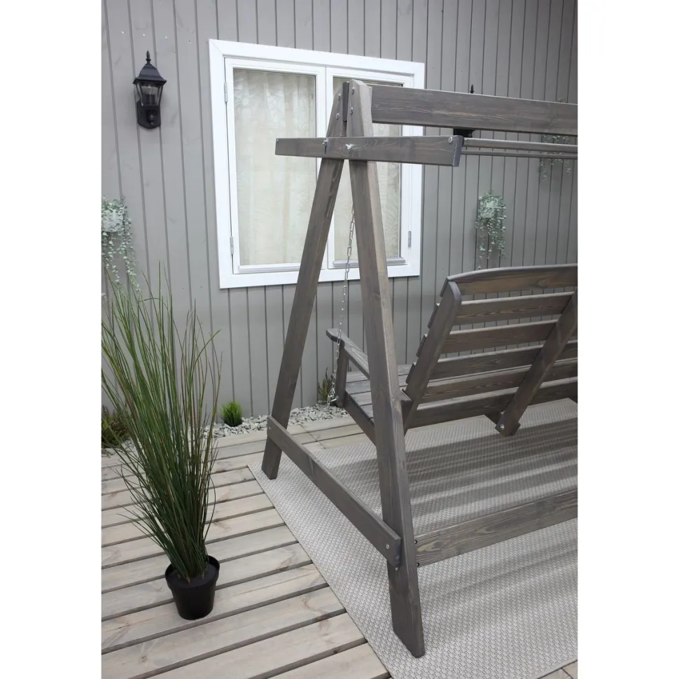 Puutarhakeinu katoksella Baltic Garden Pelle 165cm harmaa