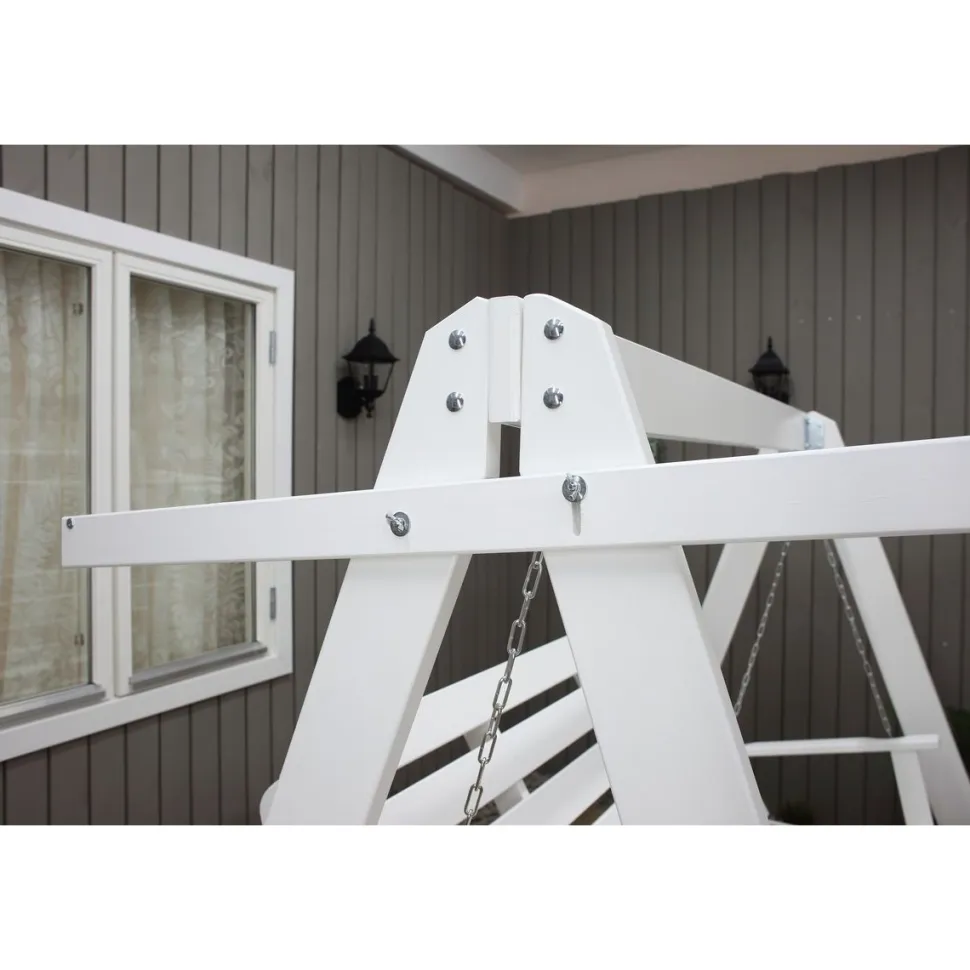 Puutarhakeinu katoksella Baltic Garden Pelle 165cm valkoinen/sininen