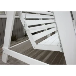 Puutarhakeinu katoksella Baltic Garden Pelle 165cm valkoinen/sininen