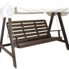 Puutarhakeinu katoksella Baltic Garden Pelle 165cm ruskea/beige