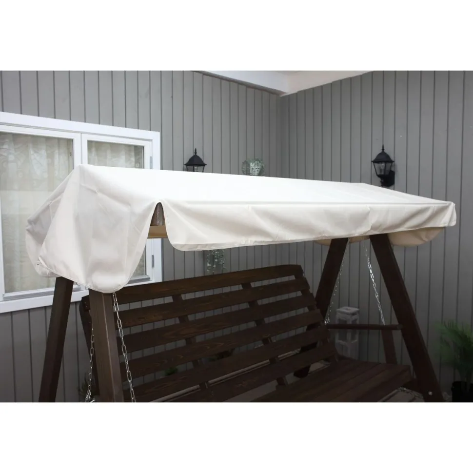 Puutarhakeinu katoksella Baltic Garden Pelle 165cm ruskea/beige