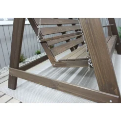 Puutarhakeinu katoksella Baltic Garden Pelle 165cm ruskea/beige