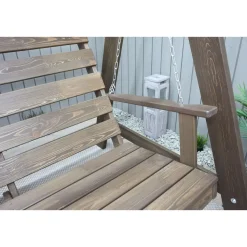 Puutarhakeinu katoksella Baltic Garden Pelle 165cm ruskea/beige