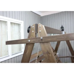 Puutarhakeinu katoksella Baltic Garden Pelle 165cm ruskea/beige