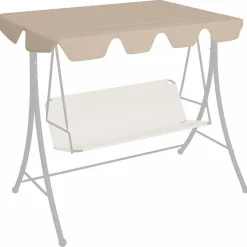 Puutarhakeinun Vaihtokatos musta 188/168x145/110 cm (12093)