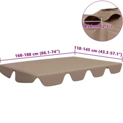 Puutarhakeinun Vaihtokatos musta 188/168x145/110 cm (12093)