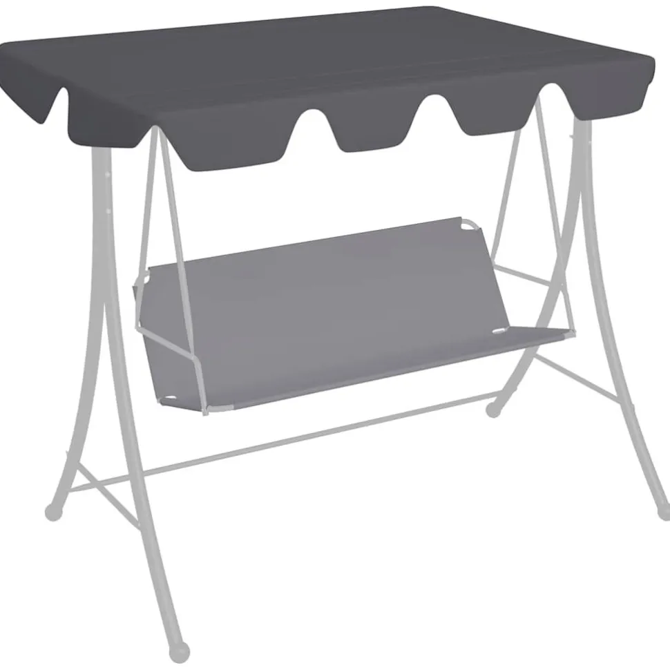 Puutarhakeinun Vaihtokatos musta 188/168x145/110 cm (12093)