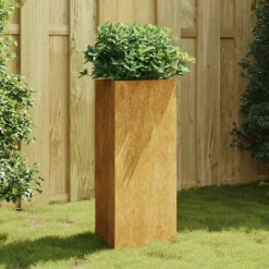 Puutarhakukkalaatikko 40x34,5x75 cm corten-teräs