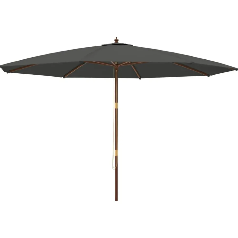 Puutarhan aurinkovarjo puutolppa antrasiitti 400x273 cm