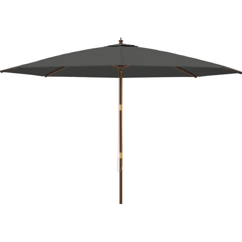 Puutarhan aurinkovarjo puutolppa antrasiitti 400x273 cm