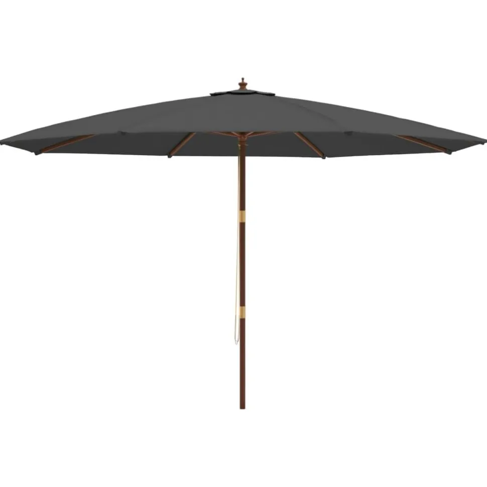 Puutarhan aurinkovarjo puutolppa antrasiitti 400x273 cm