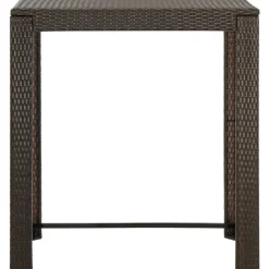 Puutarhan baaripöytä ruskea 100x60,5x110,5 cm polyrottinki