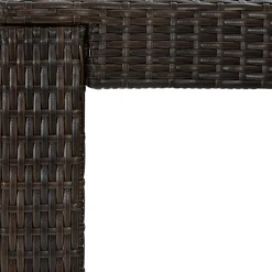 Puutarhan baaripöytä ruskea 100x60,5x110,5 cm polyrottinki