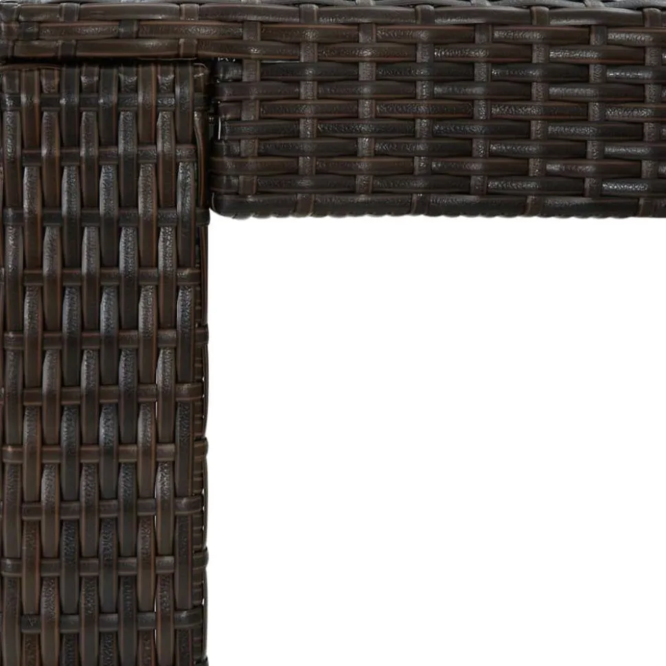 Puutarhan baaripöytä ruskea 100x60,5x110,5 cm polyrottinki