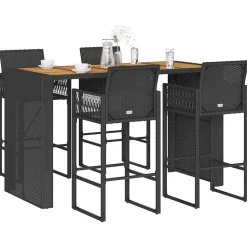 Puutarhan bistrosarja 3-osainen ilman tyynyjä Harmaa akaasia (28887)