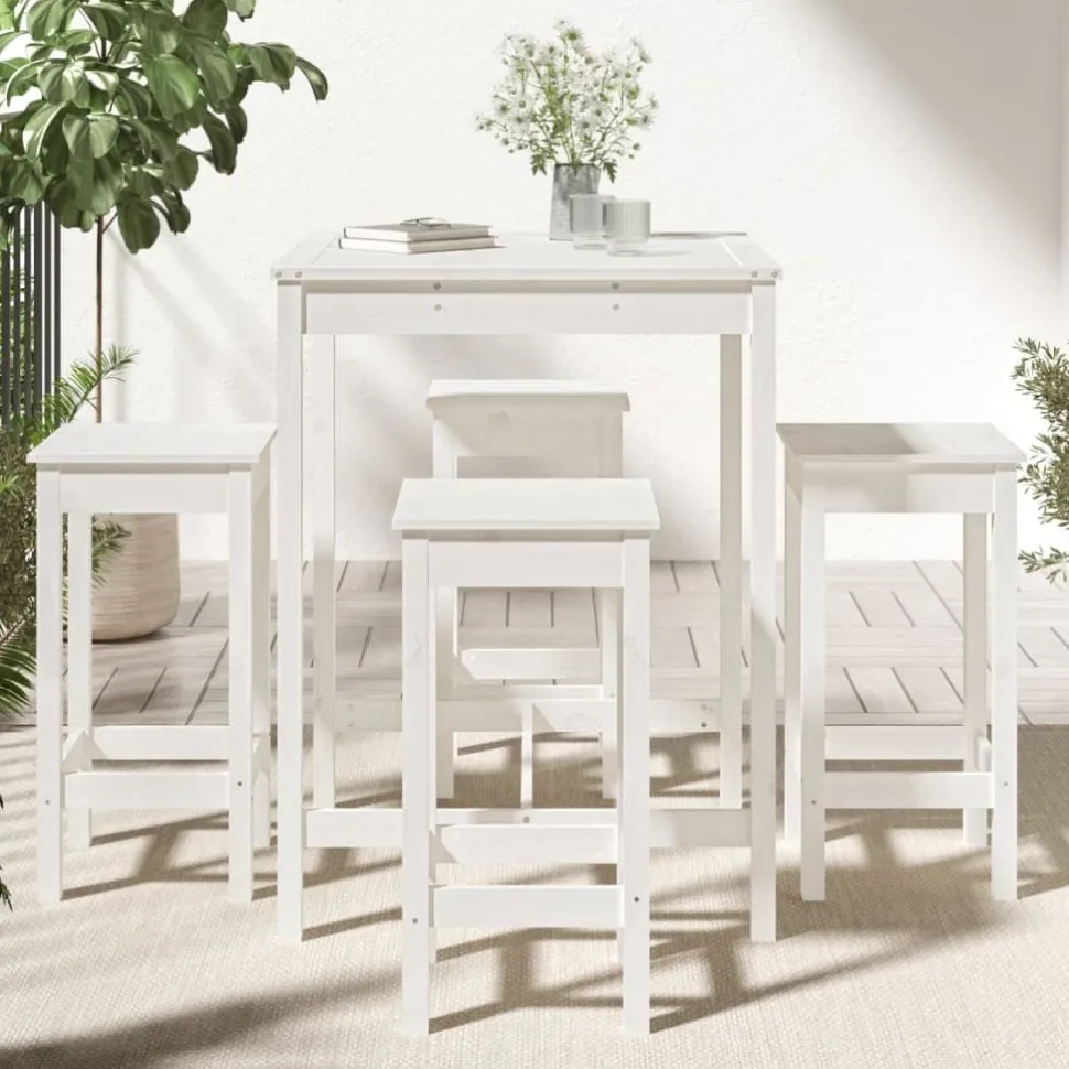 Puutarhan Bistrosarja 5-osainen valkoinen täysi mänty (54731)