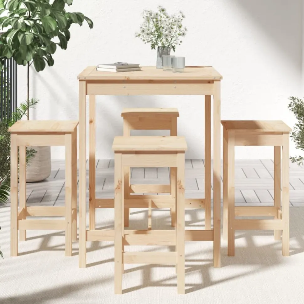 Puutarhan Bistrosarja 5-osainen valkoinen täysi mänty (54731)