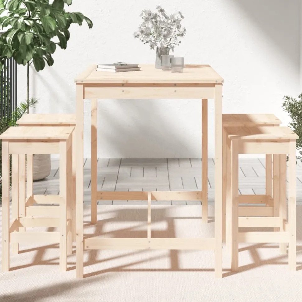 Puutarhan Bistrosarja 5-osainen valkoinen täysi mänty (54746)