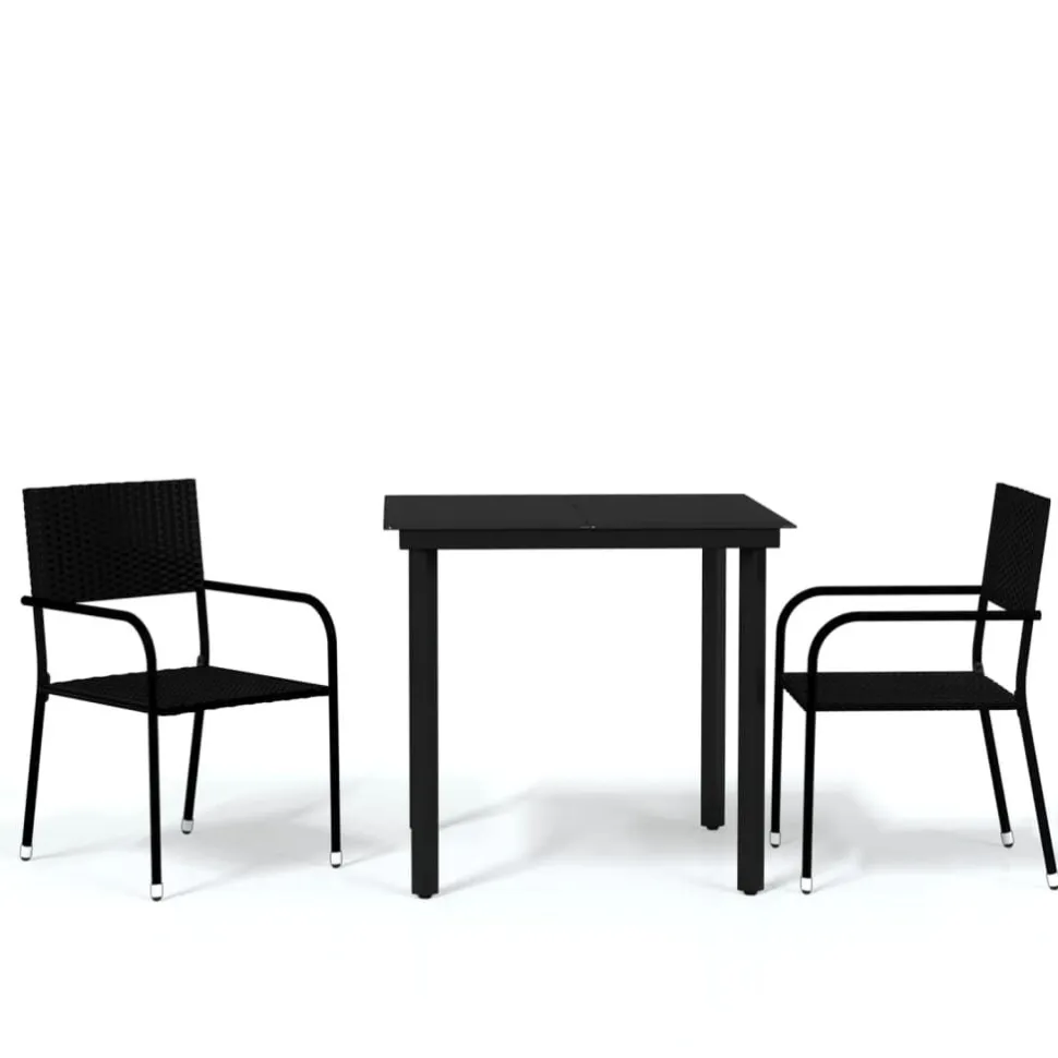 Puutarhan ruokailuryhmä 80 cm, harmaa, 3 osaa