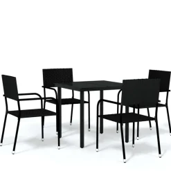 Puutarhan ruokailuryhmä 80 cm, harmaa, 3 osaa