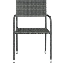 Puutarhan ruokailuryhmä 80 cm, harmaa, 3 osaa