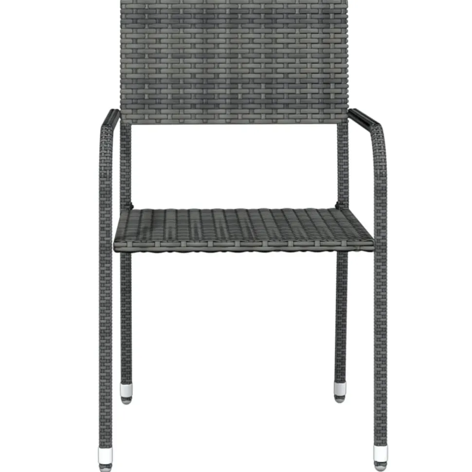 Puutarhan ruokailuryhmä 80 cm, harmaa, 3 osaa