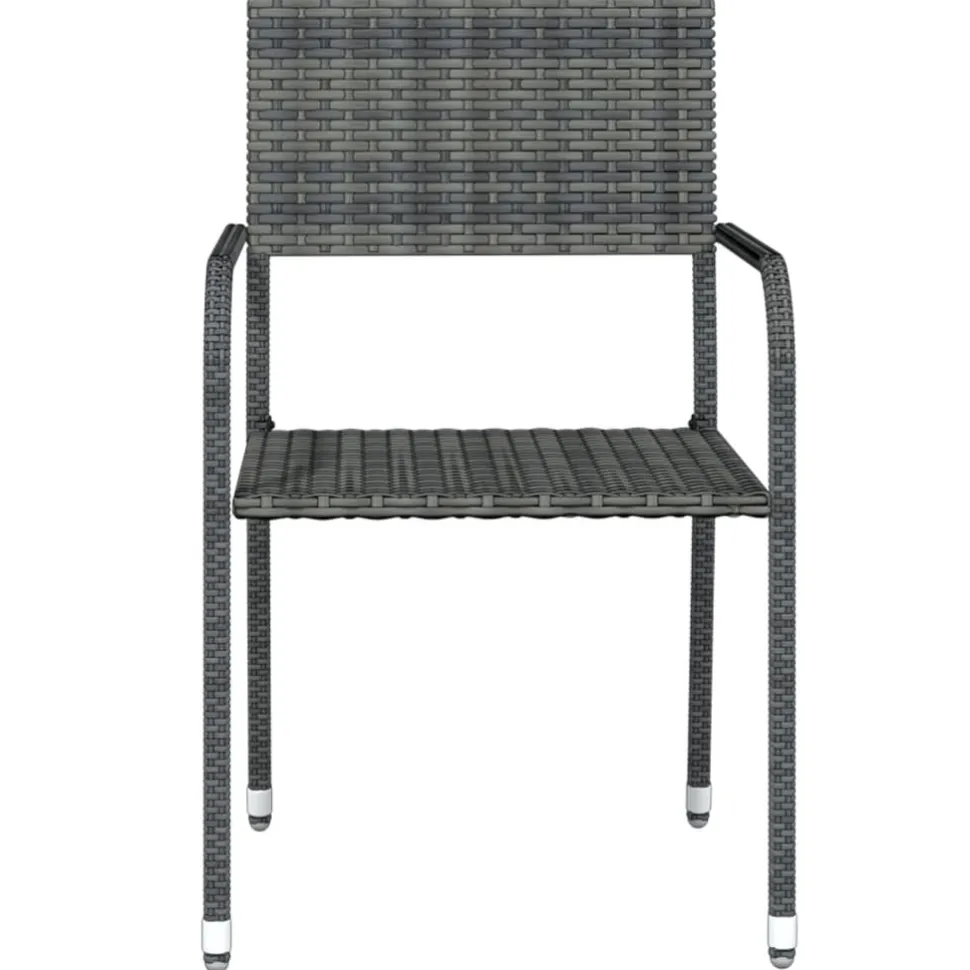 Puutarhan ruokailuryhmä 80 cm, harmaa, 3 osaa