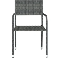 Puutarhan ruokailuryhmä 80 cm, harmaa, 3 osaa
