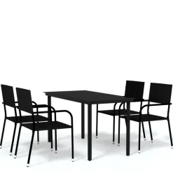 Puutarhan ruokailuryhmä 80 cm, harmaa, 3 osaa
