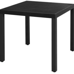 Puutarhan ruokailuryhmä 3-osainen PVC rottinki musta (60118)