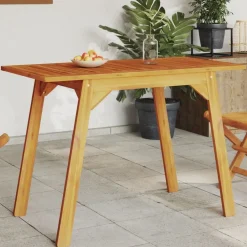 Puutarhan ruokapöytä 110x56x75 cm täysi akasiapuu (66372)