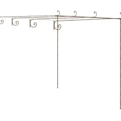 Puutarhan ruusukaari antiikkiruskea 4x3x2,5 m rauta