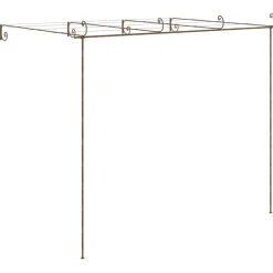 Puutarhan ruusukaari antiikkiruskea 4x3x2,5 m rauta