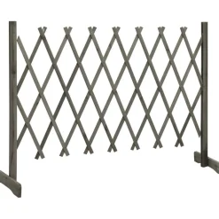Puutarhan säleikköaita harmaa 150x80 cm täysi kuusi