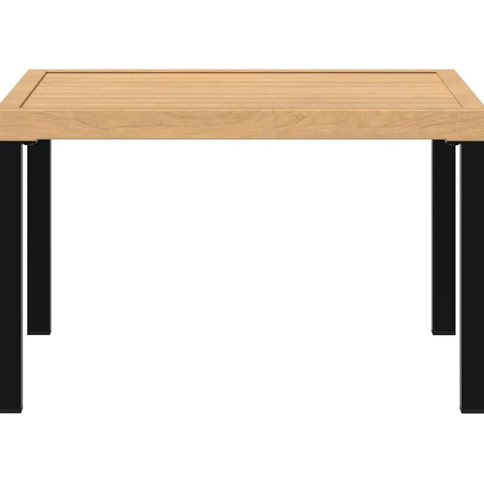 Puutarhan sohvapöytä musta 65x65x40 cm alumiini (08573)