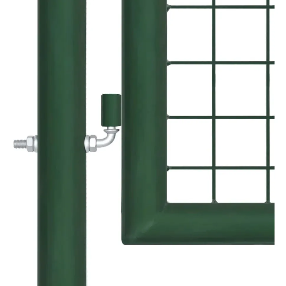 Puutarhan verkkoportti teräs 400x100cm vihreä