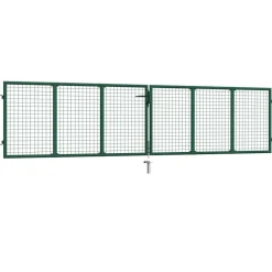 Puutarhan verkkoportti teräs 400x125cm vihreä
