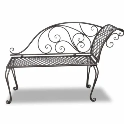 Puutarhapenkki 128 cm teräs antiikinruskea