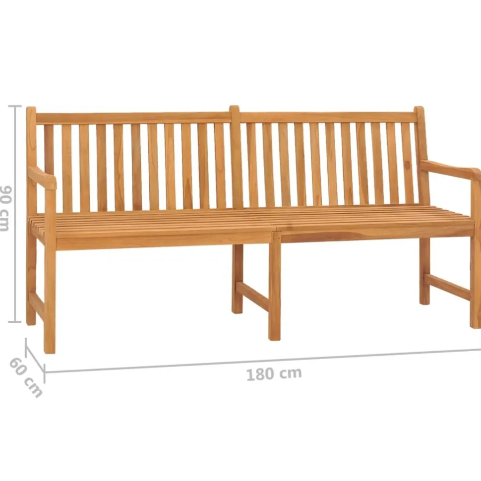 Puutarhapenkki 180 cm täysi tiikki (16632)