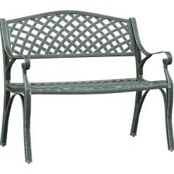 Puutarhapenkki 102 cm valualumiini vihreä