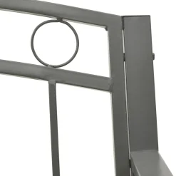 Puutarhapenkki harmaa 120 cm teräs
