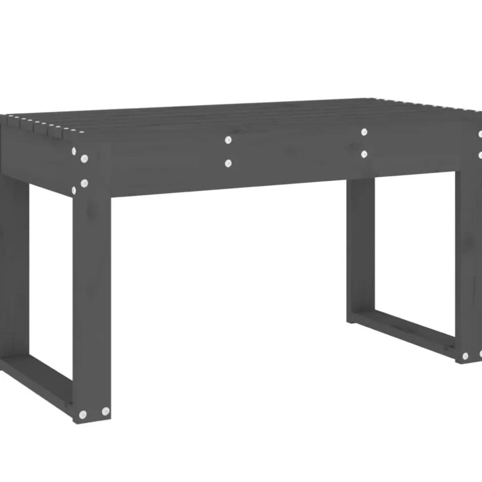 Puutarhapenkki harmaa 80x38x45 cm, mänty