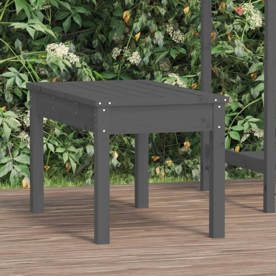 Puutarhapenkki harmaa 80x44x45 cm, mänty