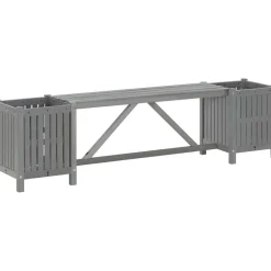 Puutarhapenkki 2 kukkalaatikolla 150 cm